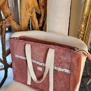 Sac week-end — Velours Vieux Rose