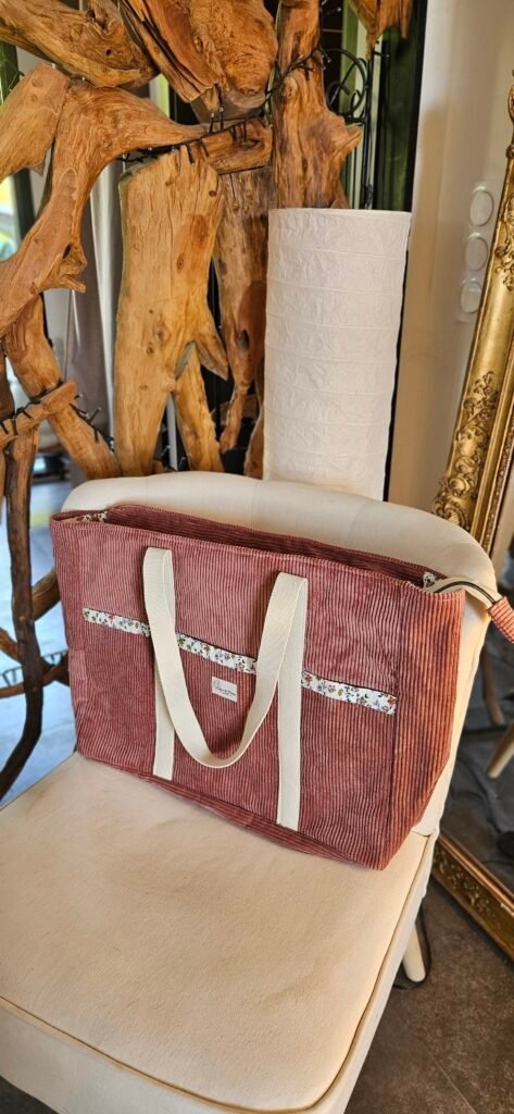 Sac week-end — Velours Vieux Rose
